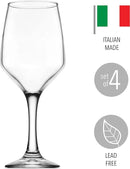 Godinger Wine Glasses, Italian Made Red Wine Glasses, Wine Glass, Stemmed Drinking Glasses, Glass Cups - Made in Italy, 15oz, Set of 4 by CozyNest Decor