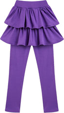 Girls School Uniform Pants Leggings with Skirts Stretch Warm Jegging 4-12 Years by TinyTreasures Baby Boutique