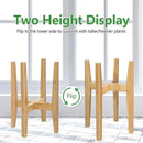Plant Stand Indoor, Bamboo Plant Shelf, Adjustable Corner Plants Flower Holders Single Floor Plant Stand, Fits 8 to 12 Inches Pots,(Pot & Plant Not Included)(Nature) by GreenHaven Gardens