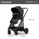 Mompush Ultimate2 Baby Stroller, Premium Convertible Full-Size Stroller for Toddler, Reversible Seat with One Hand Recline Adjustment, Car Seat Adapter Included by TinyTreasures Baby Boutique