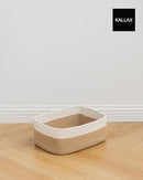 KALLAX Small Woven Basket, 13.5 x 9.5 x 5 Inches, Storage Basket for Organizing, Cute Small Rope Shelf Closet Cube Storage Bins Baskets for Shelves, Dog Toy Gift Baskets Empty, 3 Pack White & Brown by TinyTreasures Baby Boutique