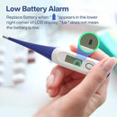 Boncare 10 Seconds Digital Thermometer for Adults and Kids - Accurate & Safe Rectal Thermometer for Baby with Fever Alarm, Oral Thermometer FSA HSA Eligible (Dark Blue) by TinyTreasures Baby Boutique