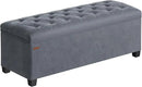 SONGMICS Velvet Storage Ottoman Bench, Foot Rest with Legs, 15.7 x 43 x 15.7 Inches, End of Bed Bench, Storage Chest, Load up to 660 lb, for Living Room, Bedroom, Entryway, Slate Gray ULSF089G01 by CozyNest Decor