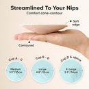 Organic Breast Pads - 14 Viscose Derived from Bamboo Washable Pads + Wash Bag, 3-Layers Breastfeeding Nipple Pad for Maternity, Reusable Nipplecovers for Breast Feeding(Pastel Touch Lite, L 4.8") by TinyTreasures Baby Boutique