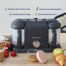 BEABA Babycook Duo 4 in 1 Baby Food Maker, Puree Steamer and Blender for Purees, Grinder with Auto Steam Cooking, Lrg 9.1 Cup Capacity, Makes 54 Servings in 20 Mins, Charcoal by TinyTreasures Baby Boutique