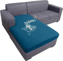 hyha Waterproof Couch Cushion Covers, Sectional Sofa Slipcovers Washable, L Shape Chaise Dog Couch Covers for Sectional Sofa, Universal Furniture Protector (1 Piece for Chaise, Deep Teal) by CozyNest Decor