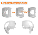 Innovative Door Knob Safety Cover for Kids (4 Pack) New Hidden Holes Covers and Lockable Design Babyproof Door knob Handle Cover - No Screwdriver or Tools Needs by TinyTreasures Baby Boutique