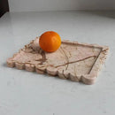 Natural Luxury Scalloped Marble Tray 10.8"x8", Rectangle Vanity Tray for Bathroom Kitchen Counter, Decorative Tray for Dresser Home Decor (Pink Marble) by CozyNest Decor