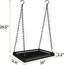 Hanging Planter for Indoor Outdoor Plants, 16'' Heavy Duty Metal Plant Hanger Indoor, Large Hanging Plant Holder Plant Shelf for Garden Home Ceiling Window Decor by GreenHaven Gardens