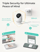 VistaView Lite Smart WiFi Baby Monitor with 2 Cameras- 4” 720P Split Screen & 1080P Camera App Control, Motion Alerts, Night Vision, 3000mAh Battery, 2-Way Talk, Triple Security, 1000ft Range by TinyTreasures Baby Boutique