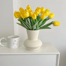 20pcs Yellow Artificial Tulip Fake Flower 12.9 Inch Spring Mother's Day Easter Gift for Home Kitchen Wedding Decoration by CozyNest Decor