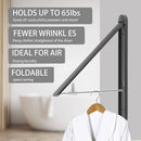 Wall Mounted Clothes Drying Rack-Foldable Indoor Laundry Rack,Space Saving Collapsible Clothes for Bathroom, Dorm, Apartment, RV, Laundry Room Organization.(Black-Aluminum) by TinyTreasures Baby Boutique