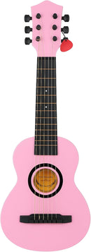23" Acoustic Guitar, Kids 6 String Toy Guitar - Realistic Steel Strings - Beginner Practice First Musical Instrument for Children, Toddlers (Pink) by TinyTreasures Baby Boutique