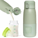 Portable Bottle Warmer for Travel - Super Fast Charging & 5-Min Heating for Breast Milk, Formula & Water, 17oz Large Capacity, Baby Flask for Vehicle Car Airplane Journey (350ML) by TinyTreasures Baby Boutique