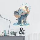 Cartoon Baby Elephant Wall Decals Removable Animal Vinyl Stickers for Nursery Bathroom and Kids Playroom Water Play Decor Peel and Stick Wall Art by TinyTreasures Baby Boutique