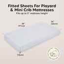 KeaBabies 2-Pack Organic Crib Sheets for Boys, Girls - 52x28 Fitted Crib Mattress Sheet Neutral, Breathable Jersey Cotton Cover for Baby Bed, Toddler Mattress, Soft & Cute Prints (Cove) by TinyTreasures Baby Boutique