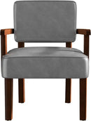 PU Leather Accent Chair, Oversized Living Room Chairs with Soft Seat and Armrests, Armchair for Bedroom, Dinning, Reading, Waiting Rooms by CozyNest Decor