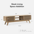 mopio Ensley TV Stand, Mid Century Modern for 55/60/65 inch TV, Farmhouse TV Stand, Entertainment Center with Storage, TV and Media Consol for Living Room (Oak, 59") by CozyNest Decor