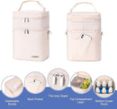 Breastmilk Cooler Bag with Ice Pack Fits 6 Baby Bottles Up to 9 Ounce by TinyTreasures Baby Boutique