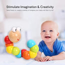Baby Toys 6 to 12 Months, 12-18 Months, 3-6 Months Developmental, Tummy Time Toys Crawling Toys - Infant Toys - Caterpillar Twisting Baby Boy and Baby Girl Toys (2 Pack) (Rainbow) by TinyTreasures Baby Boutique