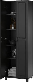 SystemBuild Evolution Kendall 24" Engineered Wood Utility Storage Cabinet Black by CozyNest Decor