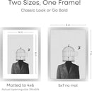 Homeforia 5x7 Picture Frame Silver, High End Metal 5 x 7 Silver Frames with Mat 4 x 6 Print, 5by7 Desk Frame Matted to 4x6 inch Photo, 5 by 7 Wall or Tabletop Frame, Tempered Glass, Wall Kit, Set of 1 by CozyNest Decor