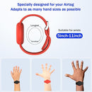 R-fun Waterproof for Air Tag Bracelets [2 Pack] Compatible with Apple Air Tag Finders with Soft Silicone,Anti Lost GPS Item Finders Case Cover,Black/Red by TinyTreasures Baby Boutique