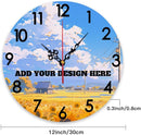 Generic Custom Wall Clock Personalized Picture Hanging Time Clocks Silent Non Ticking Round Decoration for Kitchen Creative, 12x12Inch by TinyTreasures Baby Boutique