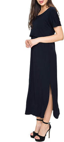 Smallshow Women's Maternity Nursing Dresses Split Long Dress for Breastfeeding by TinyTreasures Baby Boutique
