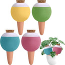 4PCS Plant Watering Globes, Large Terracotta Automatic Watering Stake Devices with Wooden Stopper for Pots, Planters, Indoor, Outdoor by GreenHaven Gardens