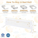 HONEY JOY Bed Rail for Toddlers, 60-Inch Extra Long, Foldable Portable Swing Down Safety Bed Guard Rail, Toddler Bed Rails for Crib, King Queen Full Twin Size Bed Mattress (White) by TinyTreasures Baby Boutique