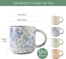 12 OZ Coffee Mugs Set of 4, Modern Ceramic Coffee Mugs Set with handle for Tea/Latte/Cappuccino/Milk/Cocoa. by CozyNest Decor