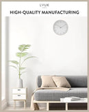 LUUK LIFESTYLE Timeless Wall Clock with Silent Movement and no Ticking, Elegant Design, for Children's Room, Living Room, Bathroom, 12”, White and Rosegold by CozyNest Decor