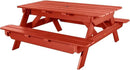highwood Hometown Picnic Table, 6 Foot, Rustic Red by GreenHaven Gardens