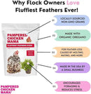 Pampered Chicken Mama Backyard Chicken Molting Supplement: Fluffiest Feathers Ever Backyard Chicken Feed and Supplies for Hens (6 Pound Economy Size) by GreenHaven Gardens