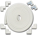 Roving Cove HeftyFit Edge Corner Protector Baby Proofing (Large 18ft Edge 8 Corners), Heavy-Duty, Soft NBR Rubber Foam, Furniture Fireplace Safety Bumper Guard, 3M Adhesive, Oyster White (Off White) by TinyTreasures Baby Boutique