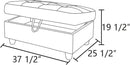 Ottoman Rectangular Storage Ottoman Bench, Footrest Stool Footstool with Lid for Living Room, Bedroom, Entryway, Brown, 37.5"x25.5"x19.5" by CozyNest Decor
