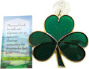 Shamrock Suncatcher Gift Set Irish Blessing Prayer Card and Irish Sun Catcher by GreenHaven Gardens