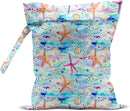 Wet Bag for Swimsuit, Beach Travel Essentials Wet Dry Bag, for Sunscreen Toiletry Dirty Clothes Yoga Gym Diaper, Friends Summer Beach Vacation Gifts. Starfish and jellyfish by TinyTreasures Baby Boutique