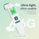 Forehead Thermometer for Adults and Kids, Fast Accurate Thermometer with Fever Alarm, 1S Reading & Silent Mode, Easy to Use Health Thermometer (Green) by TinyTreasures Baby Boutique