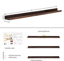 AZSKY 36 Inch Wall Mounted Floating Shelves for Home Decoration,Picture Display Wall Ledge Shelf for Bedrooms,Office,Living Room, Kitchen, Deep Walnut Wood Wall Shelf,3 Same Sizes by TinyTreasures Baby Boutique