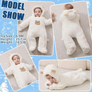 Fairy Baby Newborn Baby Winter Snowsuit Bear Thick Romper Footie Double Zip Hooded Jumpsuit Fleece Coat Infant Boy Girl 0-12M by TinyTreasures Baby Boutique