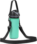 Neoprene Water Bottle Carrier Bag with Adjustable Shoulder Strap for Owala 24 OZ Tumbler, Insulated Water Bottle Cover for Owala FreeSip Insulated Water Bottle (Teal, 24 OZ) by TinyTreasures Baby Boutique