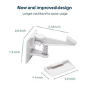 Inaya Cabinet Locks Child Safety Latches - Baby Proofing Cabinets & Drawers Locks - Child Proof Your Home - No Drilling & No Tools Required! (12 Pack - Extended Length Version) by TinyTreasures Baby Boutique
