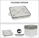 Bidtakay Fabric White Baskets for Shelves Set of 3 Cube Storage Large Organizer Bins 13x13 Closet Storage Bins for Home Office Nursery Collapsible Storage Bins for Organization by TinyTreasures Baby Boutique