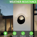 6W Wall Lamp,Exterior Waterproof Wall Sconces Light Fixture,110V Wall Mount Light 3000K Warm White Porch Lights for Garage,House,Garden,Patio 4Pack (Black) by GreenHaven Gardens