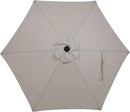 Sunnydaze Outdoor Patio Umbrella - Polyester Table Market Umbrella with Push-Button Tilt and Crank - 6 Sturdy Ribs - Beige - 7.5ft by GreenHaven Gardens