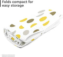Encasa XO Ironing Mat/Pad (Large 48"x28") with 3mm Padding & Silicone Iron Rest for Steam Pressing on Tabletop or Bed - Heat Resistant, Portable, Quilting & Travel Blanket - Yellow Moon by CozyNest Decor