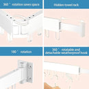 Clothes Drying Rack Wall Mounted,Space Saving Wall Drying Rack,Retractable Collapsible Tri-Fold,for Bathroom,Balcony,Outdoor lndoor with Laundry,White by TinyTreasures Baby Boutique