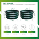 GARDMAX 2 Pack 2x2x1FT Galvanized Round Raised Garden Bed Kit, Metal Planter Boxes Outdoor with Easy Assembly, Large Garden Bed for Vegetables, Fruits, Flower, Herbs Dark Green by CozyNest Decor
